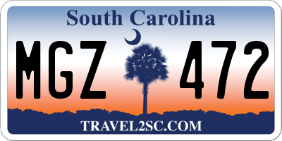 SC license plate MGZ472