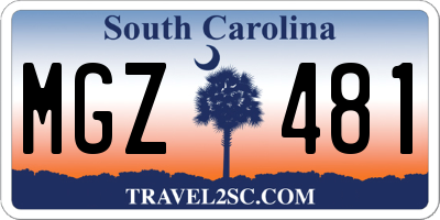 SC license plate MGZ481