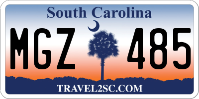 SC license plate MGZ485
