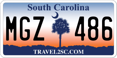 SC license plate MGZ486