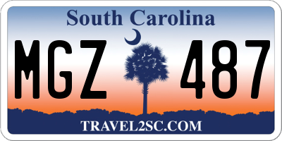 SC license plate MGZ487