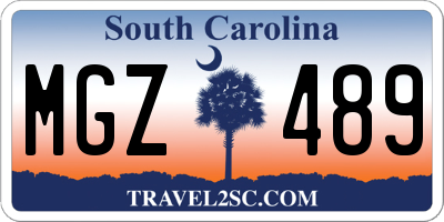 SC license plate MGZ489