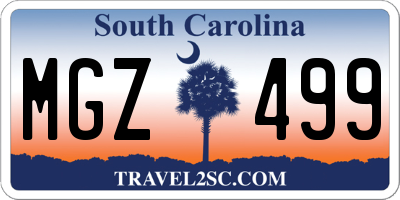 SC license plate MGZ499