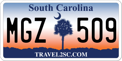 SC license plate MGZ509