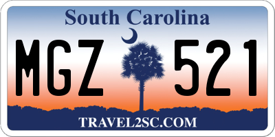SC license plate MGZ521