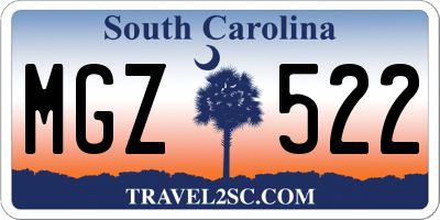 SC license plate MGZ522