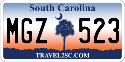 SC license plate MGZ523