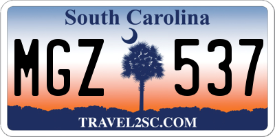 SC license plate MGZ537