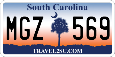 SC license plate MGZ569