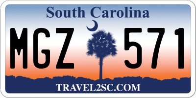 SC license plate MGZ571