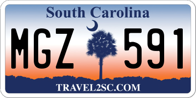 SC license plate MGZ591