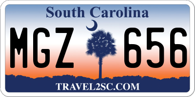 SC license plate MGZ656