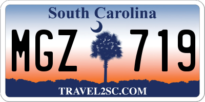 SC license plate MGZ719
