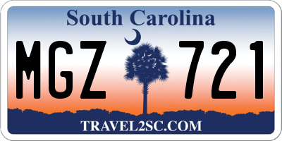 SC license plate MGZ721