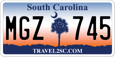 SC license plate MGZ745