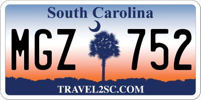 SC license plate MGZ752
