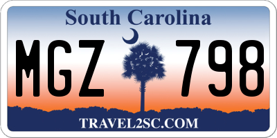 SC license plate MGZ798