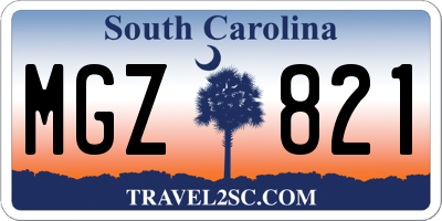 SC license plate MGZ821