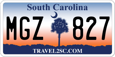 SC license plate MGZ827