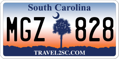 SC license plate MGZ828
