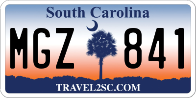 SC license plate MGZ841