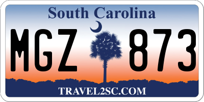 SC license plate MGZ873