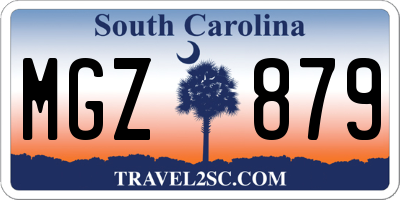 SC license plate MGZ879