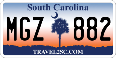 SC license plate MGZ882