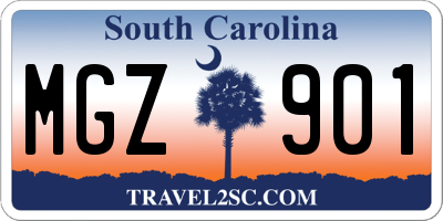 SC license plate MGZ901