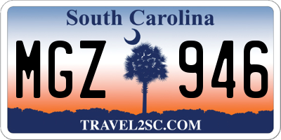 SC license plate MGZ946