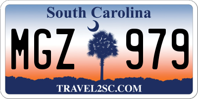 SC license plate MGZ979