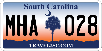 SC license plate MHA028