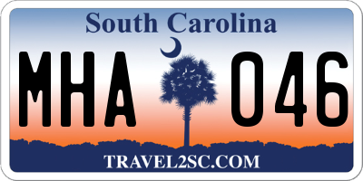 SC license plate MHA046