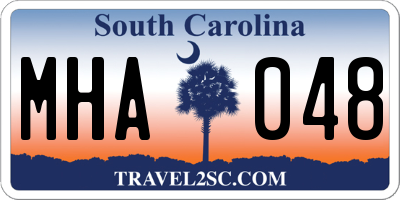 SC license plate MHA048