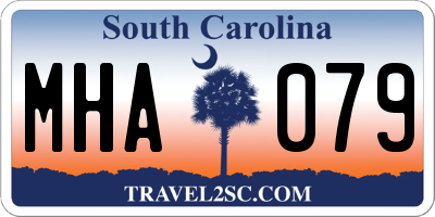 SC license plate MHA079