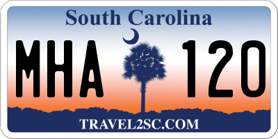 SC license plate MHA120