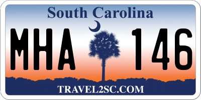 SC license plate MHA146