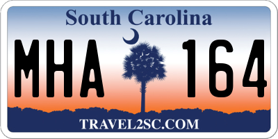 SC license plate MHA164