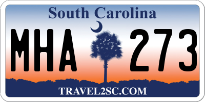 SC license plate MHA273