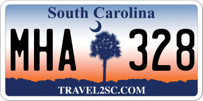 SC license plate MHA328