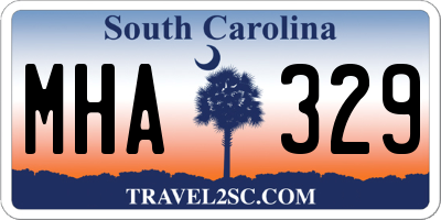 SC license plate MHA329