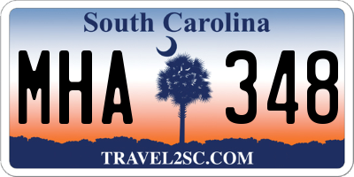 SC license plate MHA348