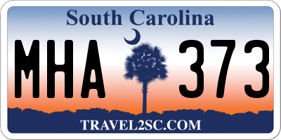 SC license plate MHA373