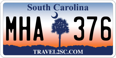 SC license plate MHA376