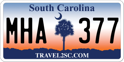 SC license plate MHA377