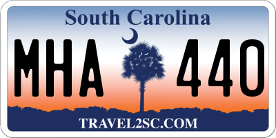 SC license plate MHA440