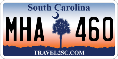 SC license plate MHA460
