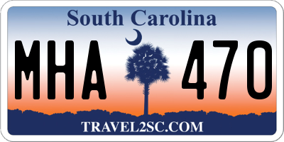 SC license plate MHA470