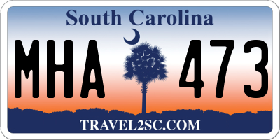 SC license plate MHA473