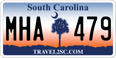 SC license plate MHA479